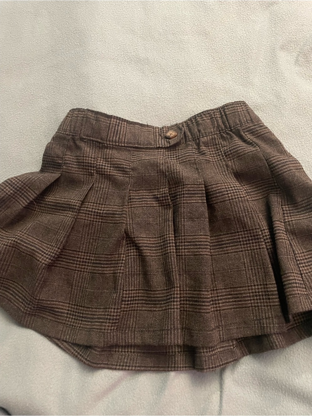 Old Navy Brown Plaid Pleated Skirt